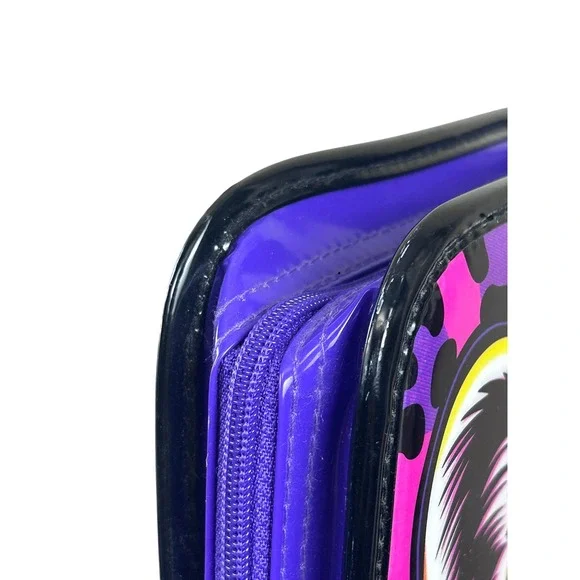 Lisa Frank Leopard Print Zip 3 Ring Binder School Supply Organizer Fantastic - Picture 12 of 16